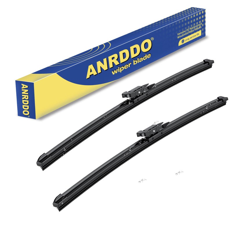 ANRDDO 2 Wipers Replacement For Chevrolet Avalanche Silverado Suburban GMC Sierra Yukon Cadillac Escalade EXT ESV SLK SLC Original Equipment Windshield Wiper Blades - 22"+22" Pinch Tab - Image 1